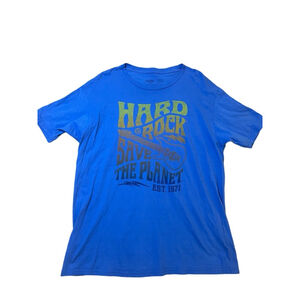 Men's Hard Rock Cafe T-Shirt XL Blue Green